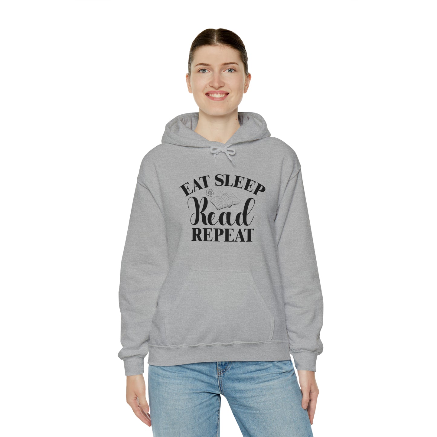 "Eat Sleep Read Repeat" Unisex Heavy Blend™ Hooded Sweatshirt