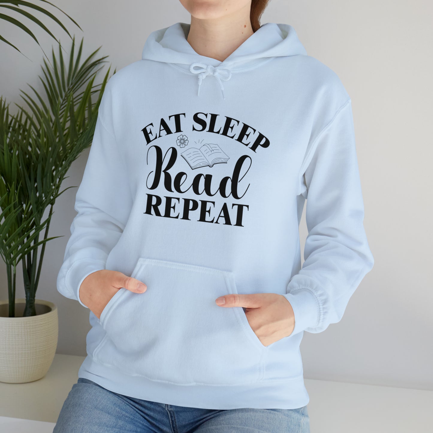 "Eat Sleep Read Repeat" Unisex Heavy Blend™ Hooded Sweatshirt