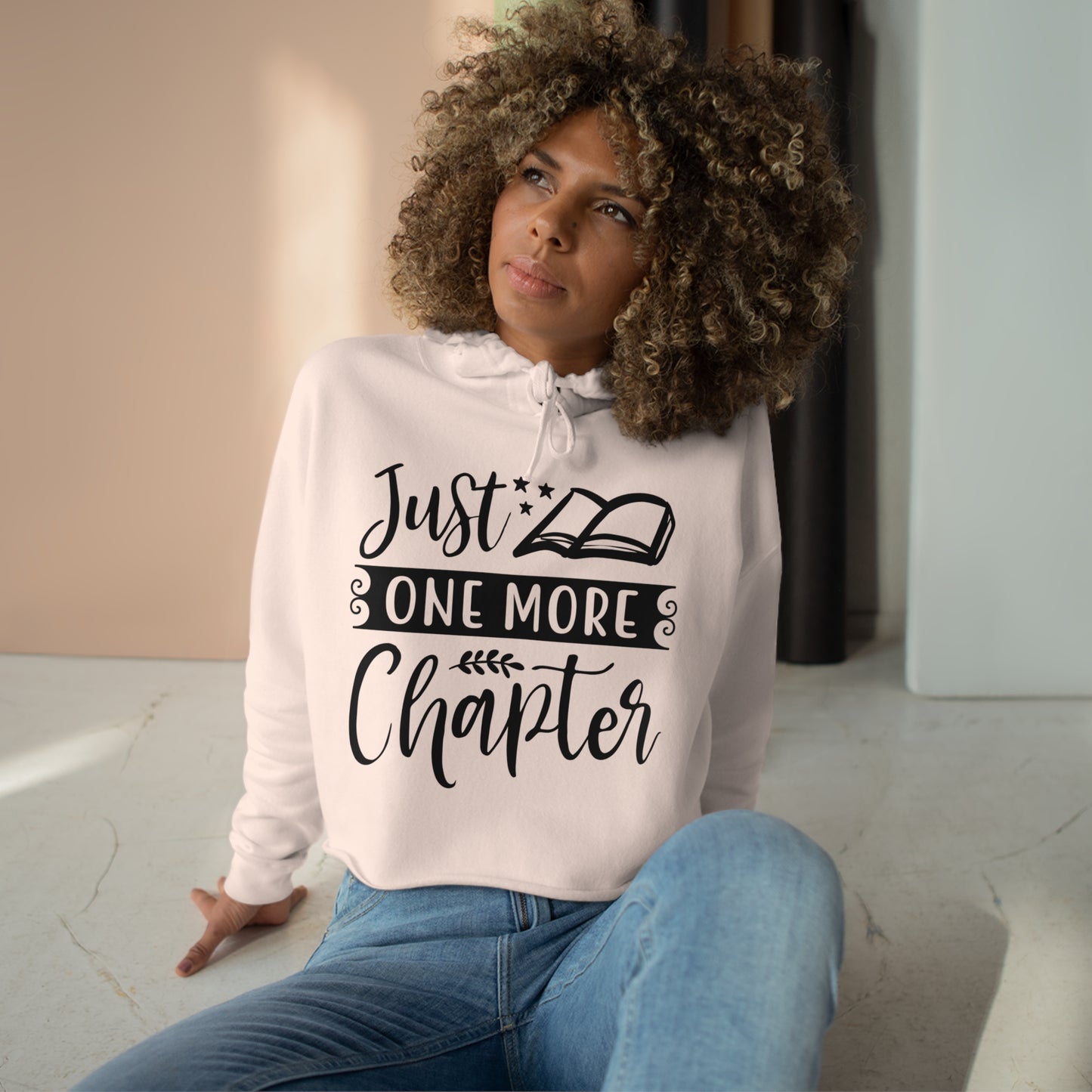 "Just One More Chapter" Crop Hoodie