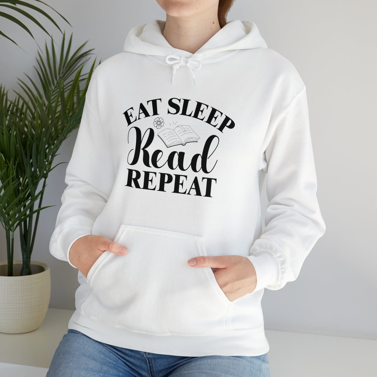 "Eat Sleep Read Repeat" Unisex Heavy Blend™ Hooded Sweatshirt