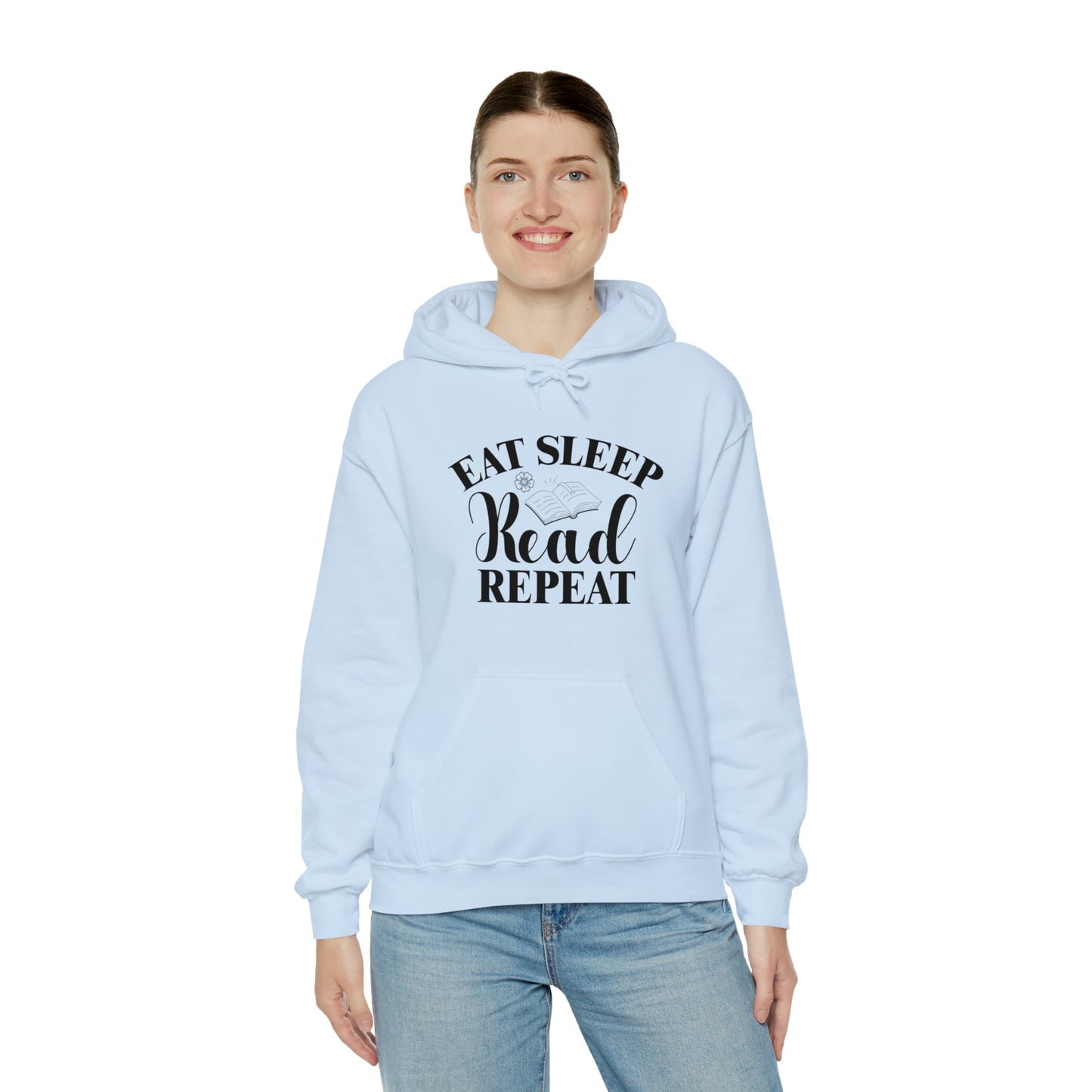 "Eat Sleep Read Repeat" Unisex Heavy Blend™ Hooded Sweatshirt