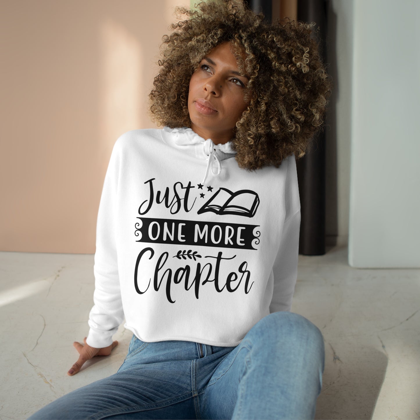 "Just One More Chapter" Crop Hoodie
