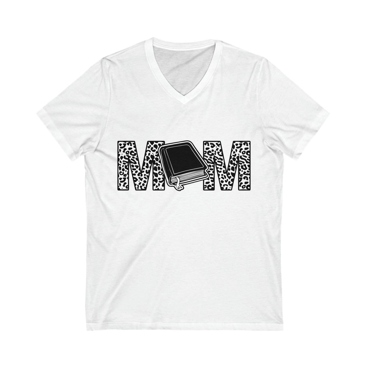 "MOM" Jersey Short Sleeve V-Neck Tee