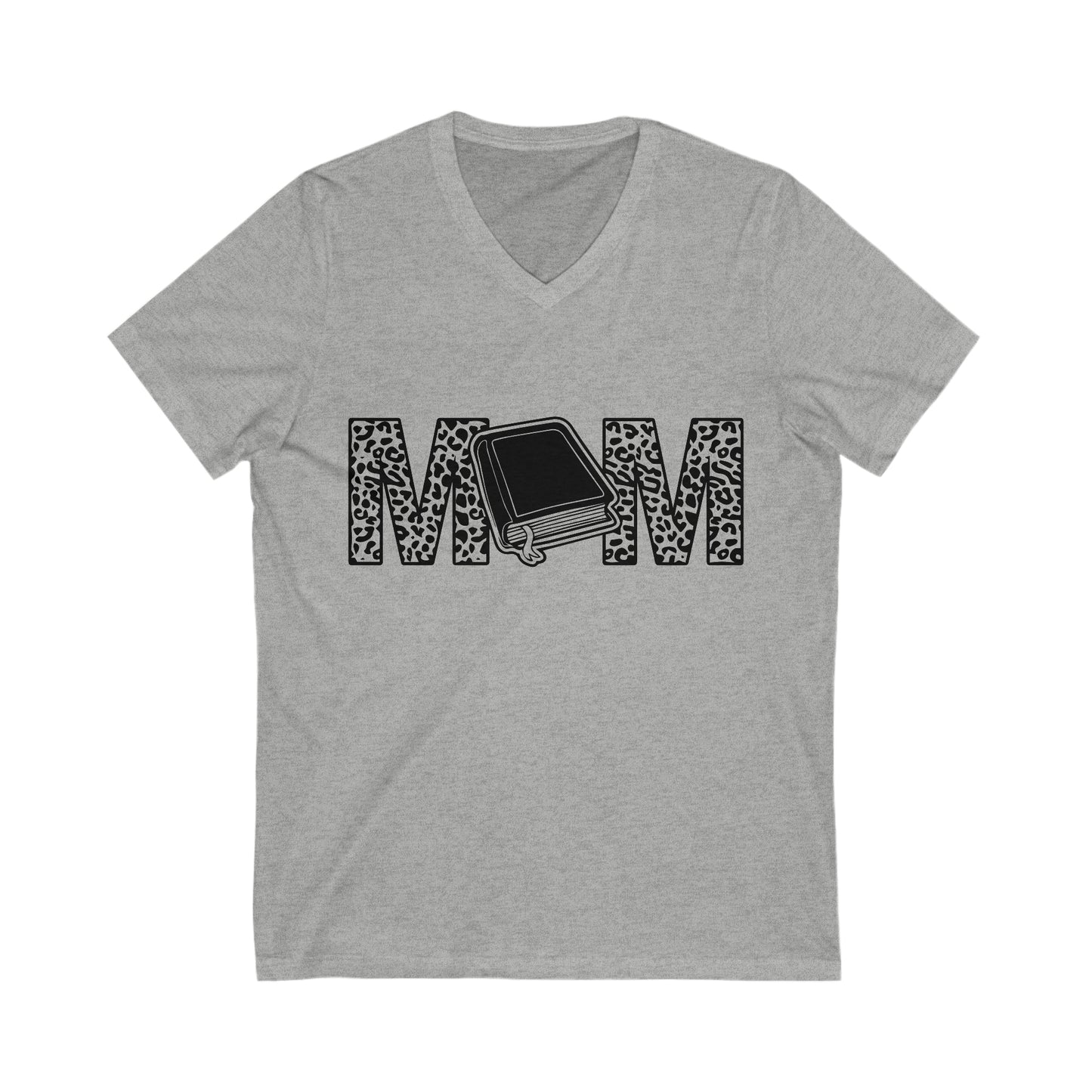 "MOM" Jersey Short Sleeve V-Neck Tee