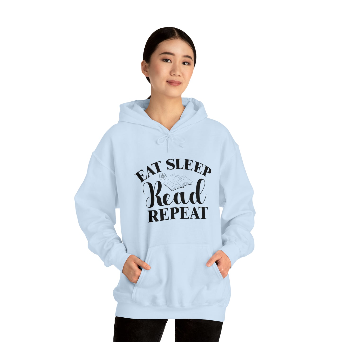 "Eat Sleep Read Repeat" Unisex Heavy Blend™ Hooded Sweatshirt