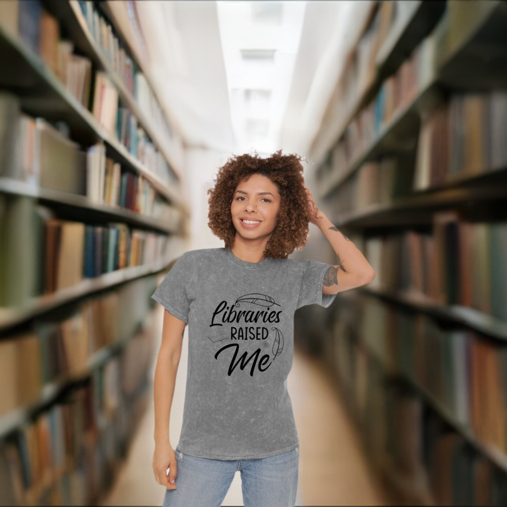 "Libraries Raised Me" Mineral Wash T-Shirt